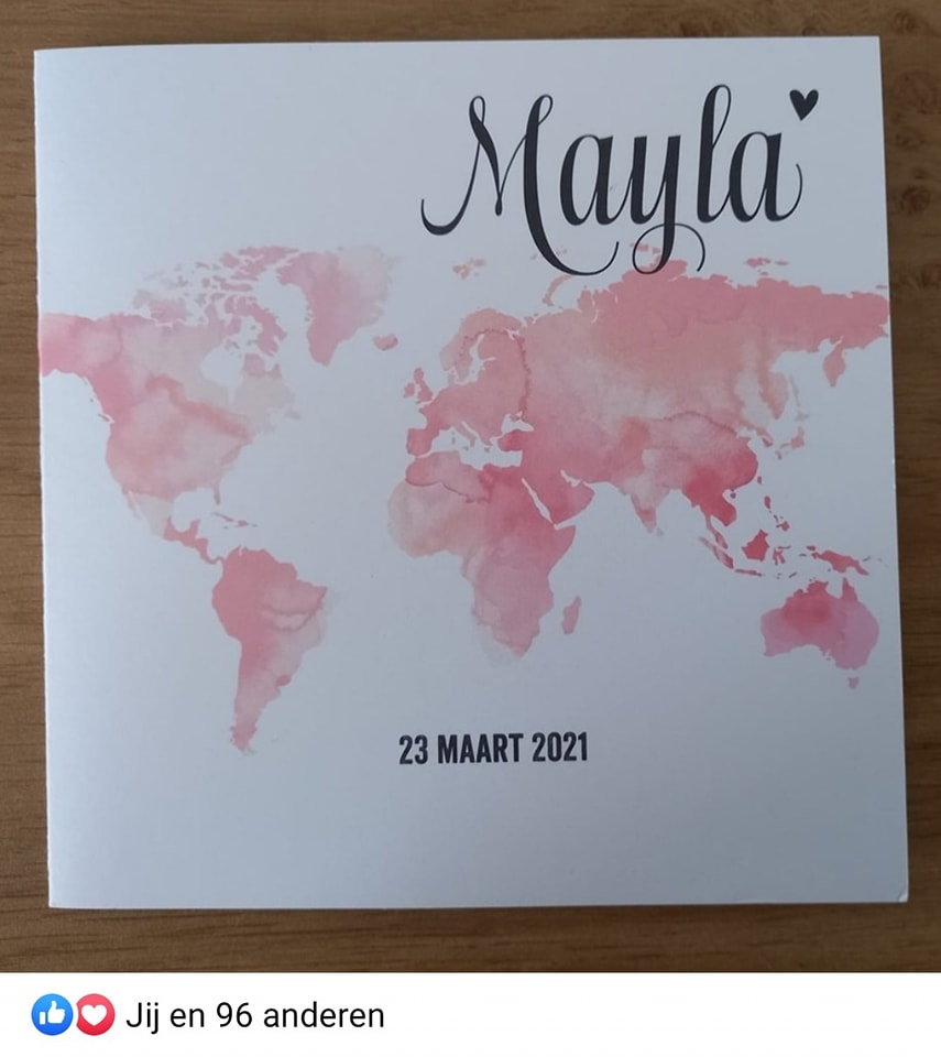 Geboortekaartje van het jaar