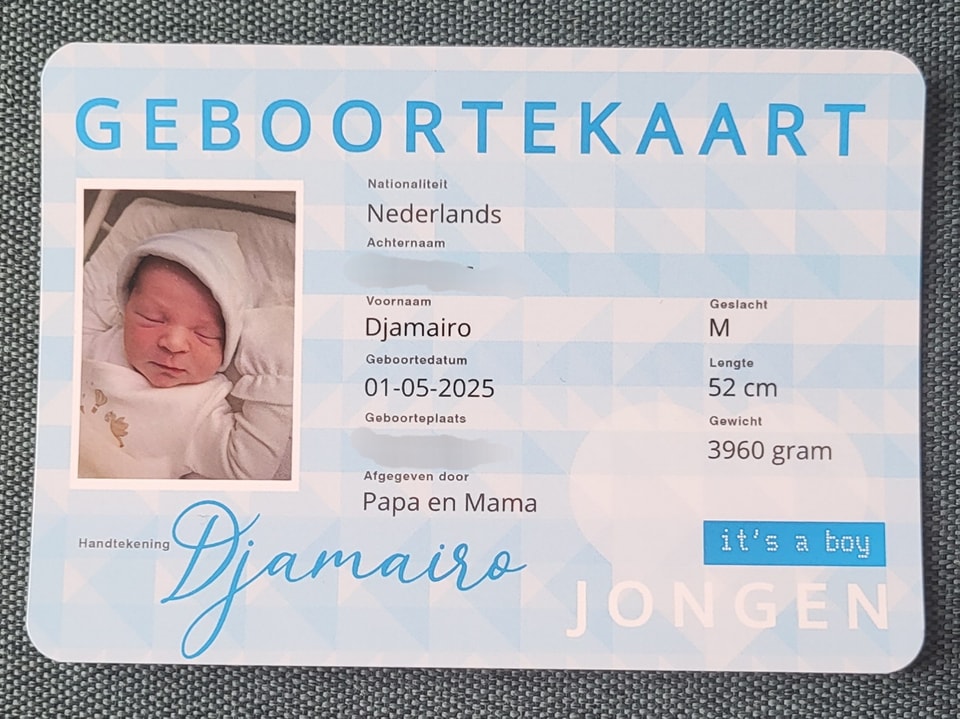 11 ontvangen geboortekaartjes