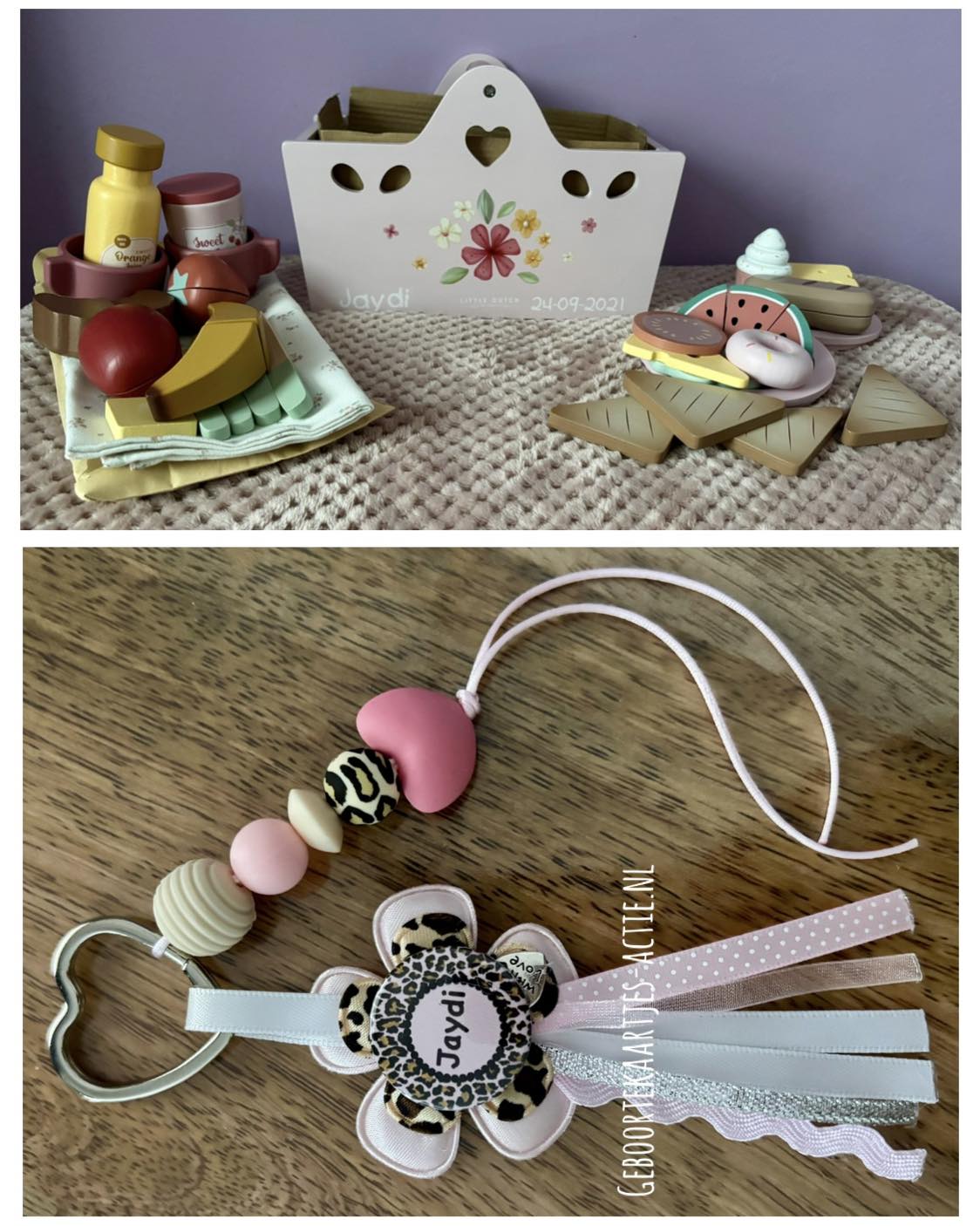 Presentje en naamsleutelhanger voor Jaydi