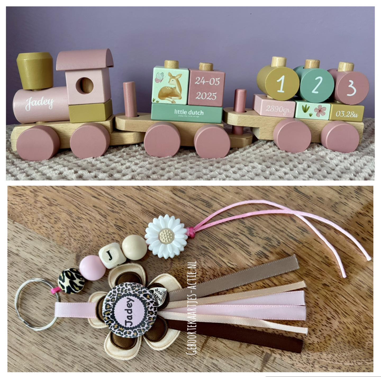 Presentje en naamsleutelhanger voor Jadey