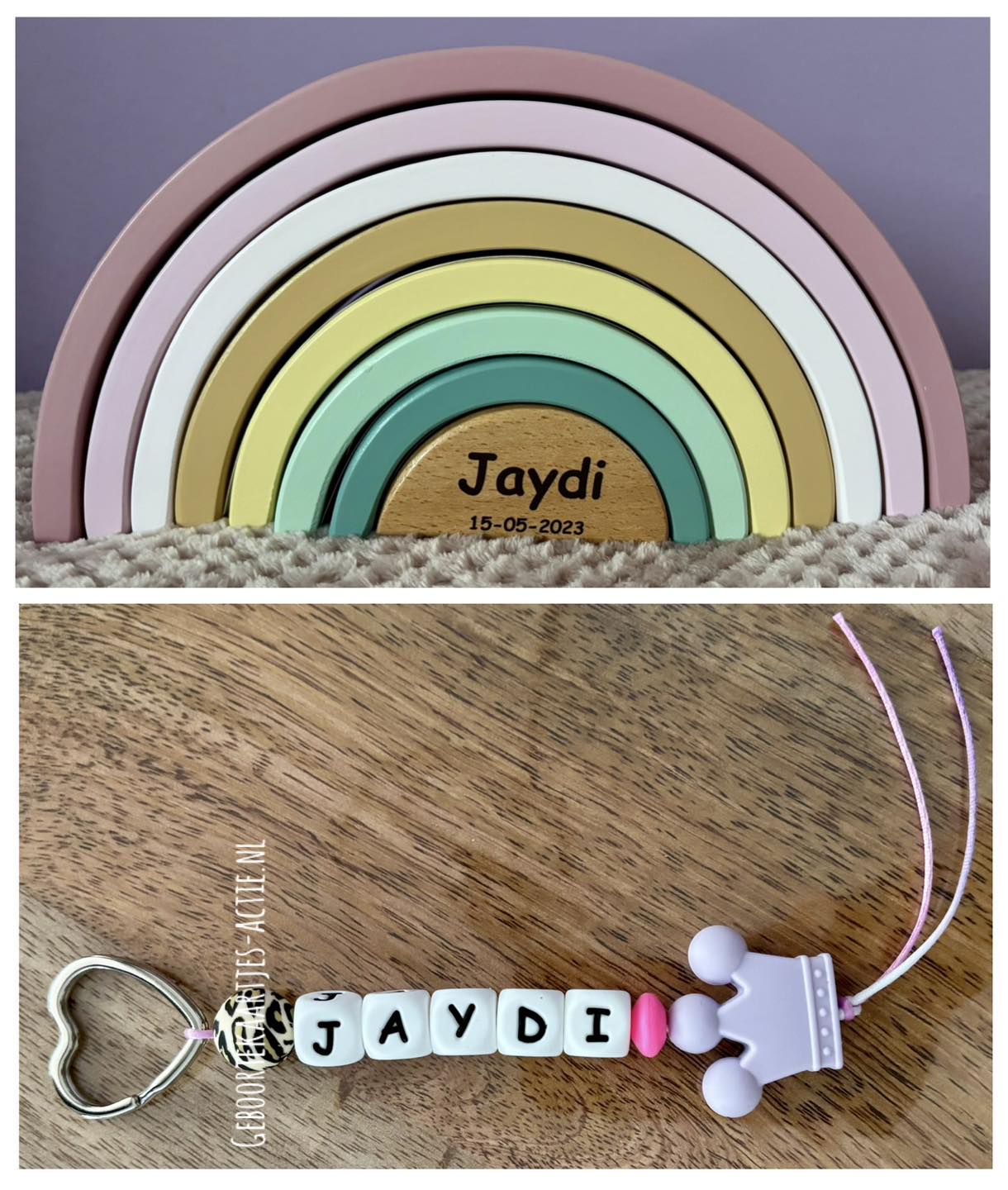 Presentje en naamsleutelhanger voor Jaydi